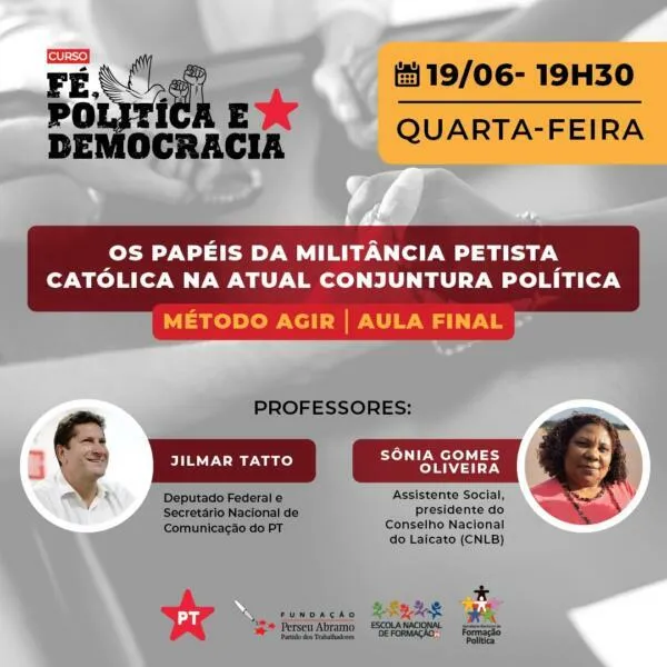 Aula do curso Fé, Política e Democracia