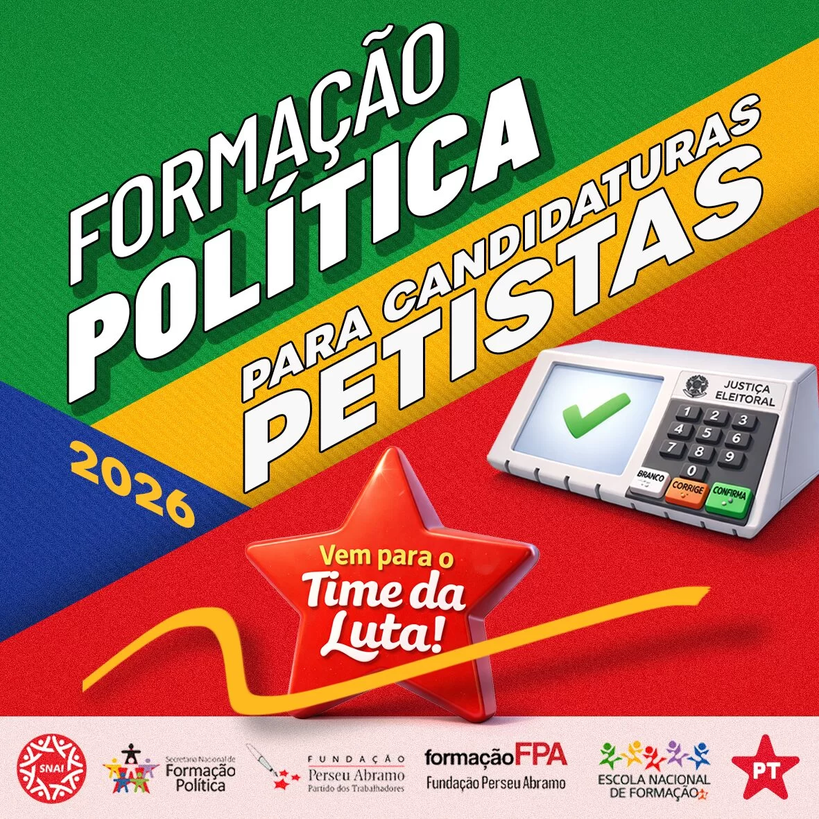 Adesivo 10x10 SNAI Formação Política